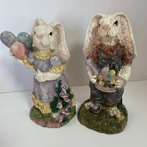 Vintage Osterhasen Figuren 6" groß 2er Set - Bild 1 von 5