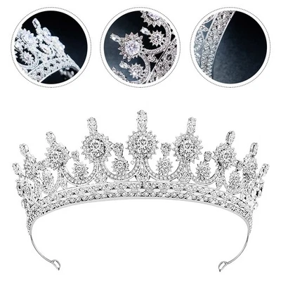 Gioielli per da sposa con copricapo da sposa con strass - Immagine 1 di 4