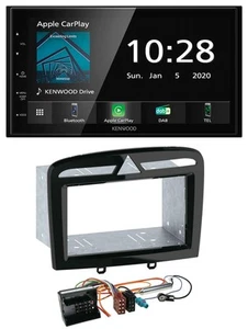 Kenwood Bluetooth MP3 DAB USB 2DIN Autoradio für Peugeot 308 SW CC 09-14 schwarz - Bild 1 von 9