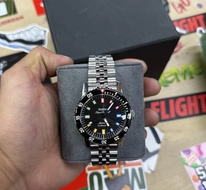OROLOGIO DA UOMO AUTOMATICO ZODIAC SWISS X EBAY LE SUPER SEA WOLF COMPRESSIONE, ZO9311, - Foto 1 di 9