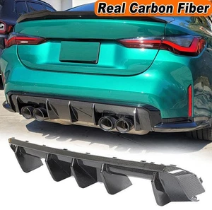 Carbon Fiber Rear Bumper Diffuser Lip Bodykit Fit For BMW G80 M3 G82 G83 M4 21+ - Picture 1 of 12