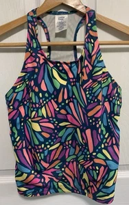 Lands End Girls Swim Tankini Top Size 14 Racer Back Multicolor - Picture 1 of 3