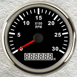 85MM Black Tachometer 3000RPM For Car Marine Gas or Disel Engine Car Truck Motor - Picture 1 of 7