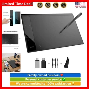 A30 V2 Drawing Tablet 10x6 Inch Graphics Tablet with Battery-Free Pen and 819... - Afbeelding 1 van 11
