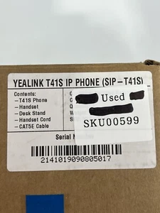 Yealink SIP-T41S  Business Office IP Phones Pre-Owned - Picture 1 of 12