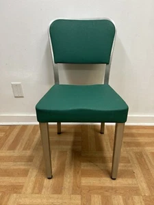 Vintage INDUSTRIAL OFFICE CHAIR desk tanker mid century modern aluminum 50s 60s - Picture 1 of 12
