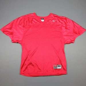 Nike Team Football Jersey Boys Medium Red Mesh Youth Swoosh Logo Blank - Picture 1 of 10