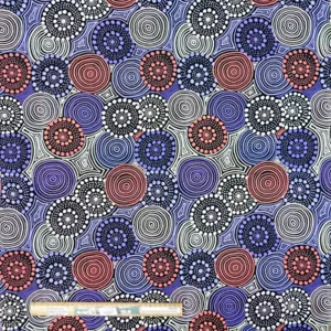 Quilting Patchwork Fabric Sewing Dreamtime Swirl Linen Wide Backing 140x50cm - Picture 1 of 4