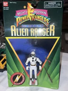 Power Rangers Mighty Morphin White Alien Rangers Figura rara NUEVO - Imagen 1 de 4