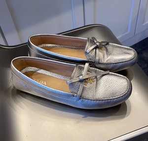 prada shoes silver