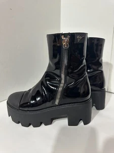 Autentic Giuseppe Zanotti Stiefeletten EU37 Logo lackiert Made in Italy - Bild 1 von 18