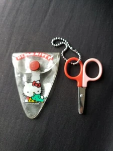 New Vintage Rare Sanrio Mini Scissors in Clear Case Hello Kitty 1976 1985 Japan - Picture 1 of 4
