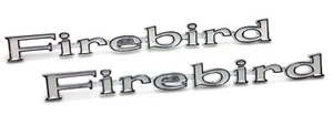 NUEVO 67-68 FIREBIRD Front Fender Script Set Pair Emblem Trim / BBRP HECHO EN EE. UU. - Imagen 1 de 7