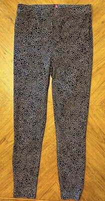 SPANX Jean Ankle Leggings Size Medium Animal Print DESERT DOT Taupe Black 20018R - Image 1 of 4