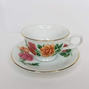 Juego de taza de té y platillo Avon 1991 June Rose - Imagen 1 de 10