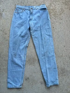 Vtg 90s Levi's 561 Loose Fit Straight Leg High Rise Blue Jeans 14 Med USA - Picture 1 of 9