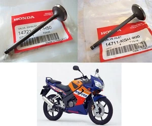 Honda GENUINE CBR125 R Valves Exhaust + Inlet Valve 2005 2006 2007 2008 2009 10 - Picture 1 of 12