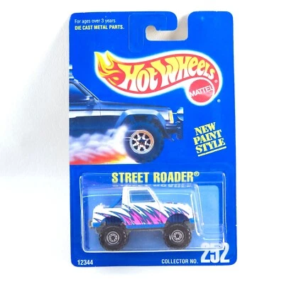 Tarjeta azul Hot Wheels 252 Street Roader 1991 vintage blanco azul Suzuki en parrilla Foto 1 de 2