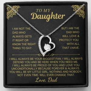 A Mia Figlia, Amore Papà, Personalizzata Bellissima Collana Regalo, Da Padre Papà Papà - Foto 1 di 24