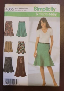 S-4365 Gored Skirt Sewing Pattern Simplicity Size 6-8-10-12-14 Uncut - Bild 1 von 3