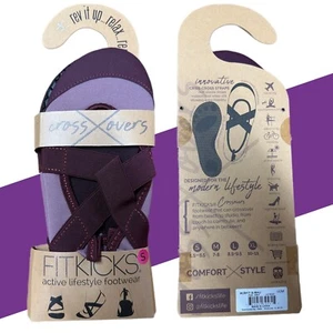 FITKICKS Mujer Crossovers Calzado Activo Zapatos Plegables Malva Pequeño 5.5 - 6.5 - Imagen 1 de 9