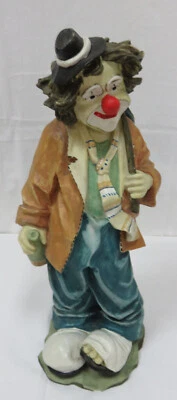 Clownfigur groß 35 cm Landstreicher Deko Keramik Vintage - Bild 1 von 4