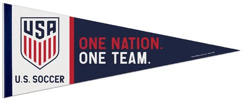Team USA Soccer 2022 ONE NATION ONE TEAM Premium Felt Collector's PENNANT Cover