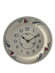 Rare Lenox Chinastone Poppies On Blue Wall Clock 10.75” Japan Movement USA made - Picture 1 of 5