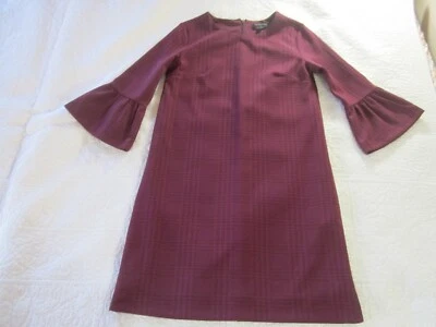 Vestido para mujer Banana Republic talla XS rojo a cuadros manga campana cambio Foto 1 de 4