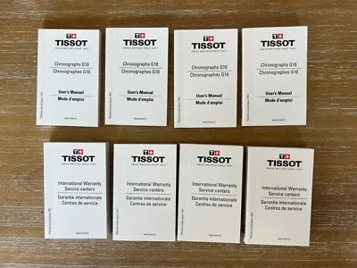 4X NUEVO CRONÓGRAFO TISSOT G10 FOLLETO MANUAL CON CENTRO DE SERVICIO INTERNACIONAL Foto 1 de 2