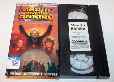Видеокассеты Merlin and the Sword (VHS, 1985) Malcolm McDowell, Candice Bergen, Fantasy - Изображение 1 из 2
