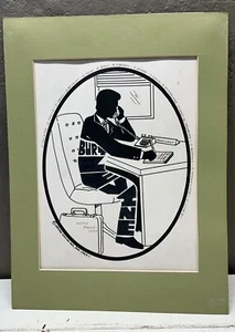 Vintage 1985 WROV Radio Drawing Print Burt Levine - Picture 1 of 6