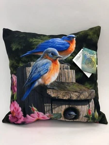 Cuscino Decorativo Bluebird Cuscino Famiglia 18 Pollici Quadrato Interno Esterno Cuscino - Foto 1 di 6