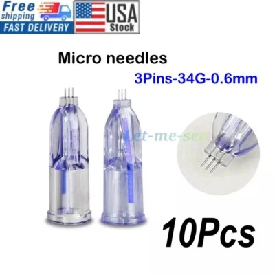 Nanosoft 34G-0,6 mm 3 pines rellenos mano tres agujas para antienvejecimiento alrededor de los ojos Foto 1 de 4