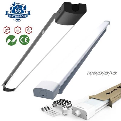 Lámpara LED para habitación húmeda 40/60/120/150 cm lámpara de bañera lámpara de taller sótano IP65 - Imagen 1 de 4