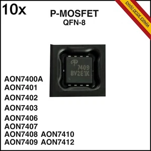 10x AON7409 AON7410 AON7412 AON7402 AON7403 AON7408 AON7407 P-MOSFET QFN-8 - Foto 1 di 1