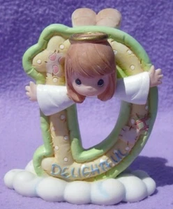 lettre alphabet ANGE D delightful charme PRECIOUS MOMENTS porcelaine ENESCO 2002 - Picture 1 of 2