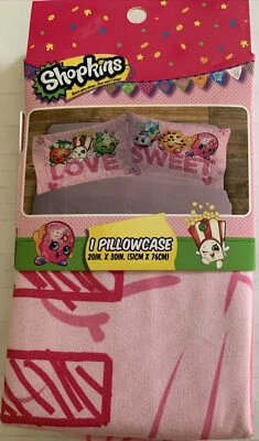 Funda de almohada Shopkins LOVE SWEET ropa de cama para niñas nueva #31379 Foto 1 de 3