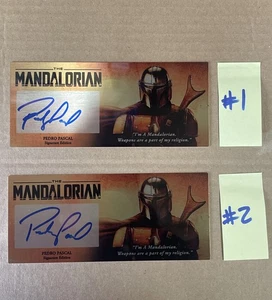 Targa 3x7 firmata Star Wars Il Mandaloriano Pedro Pascal targa autografata V2 - Foto 1 di 1