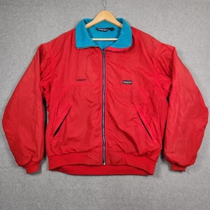 Vintage Patagonia Jacke Herren Large Rot Capilene Fleece Gefüttert Bomber USA Made 90s - Bild 1 von 21