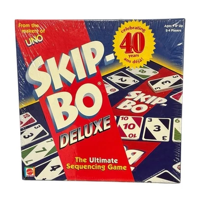 Mattel SKIP-BO Deluxe Board Game NEW Sealed - Image 1 of 4
