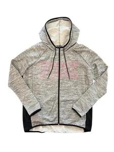 Victoria’s Secret PINK Hoodie Damen Large grau Colorblock durchgehender Reißverschluss Logo - Bild 1 von 4