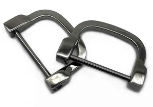 4pcs 1.2inch D-Rings Horseshoe & U Shape D Rings, Screw in Shackle DIY Leathe... - Picture 1 of 2
