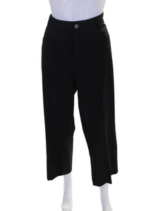 Averardo Bessi Womens Button Zip Lined Wide Leg Dress Pants Black Size 12 - Picture 1 of 6