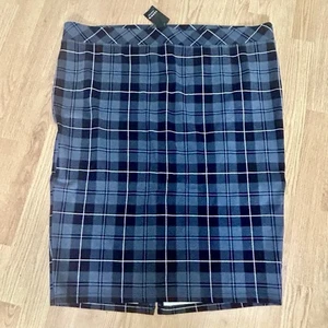 New torrid skirt woman size 4 (26) grey plaid pencil - Picture 1 of 10