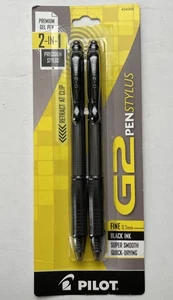 Pack of 2 Pilot G2 Pen Stylus Premium Gel Pen Fine 0.7mm Black Ink 34309 - Picture 1 of 3