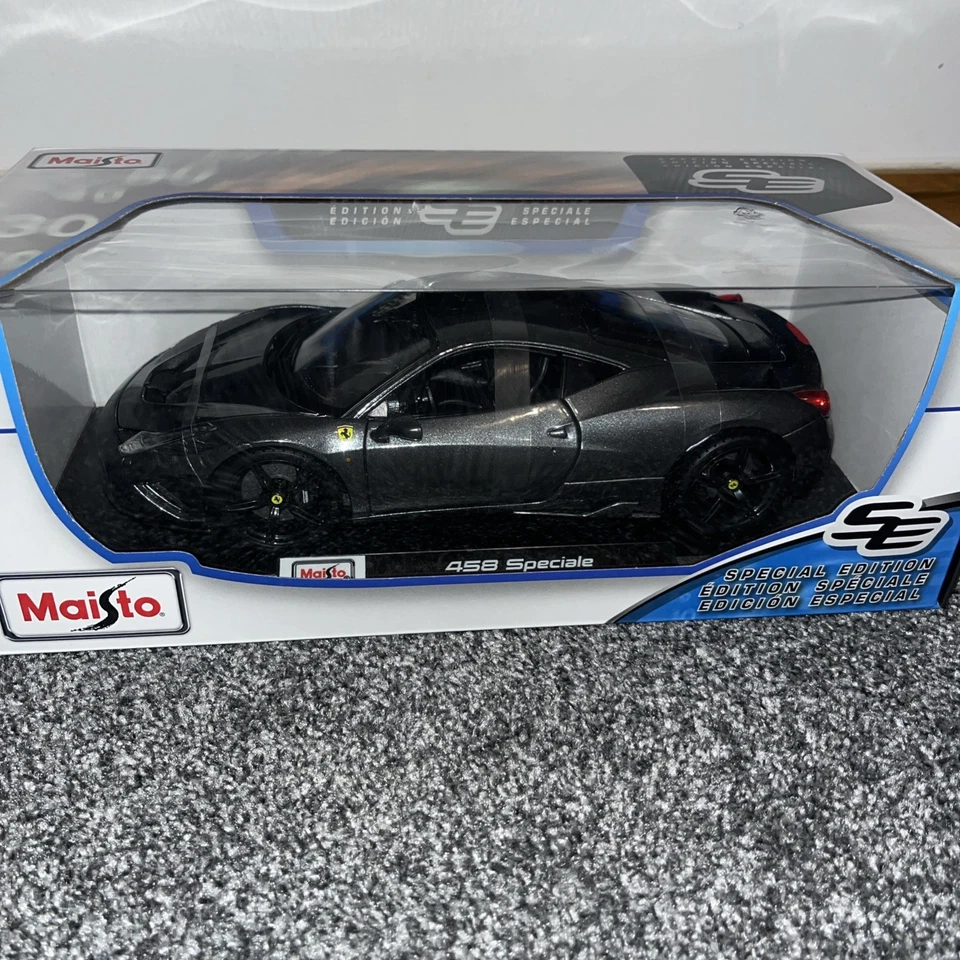 NUEVO Maisto - Ferrari 458 Edición Especial Especial - Blu Swaters Envío y devolución gratuitos 1:18 Foto 1 de 4