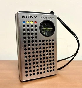 VINTAGE SONY TR-4100 AM SOLID STATE PORTABLE POCKET AM TRANSISTOR RADIO ~ WORKS! - Picture 1 of 8