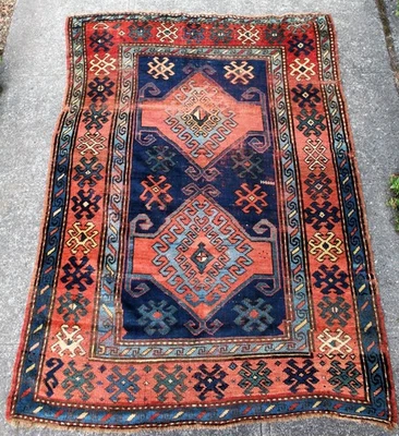 Antique Caucasian Karabagh 51" x 72" Carpet c. 1880 - Image 1 of 4