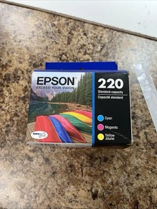 Epson 220 Black Cyan Magenta Yellow Ink Cartridges T220120-BCS Dates 05/2027 - Afbeelding 1 van 5